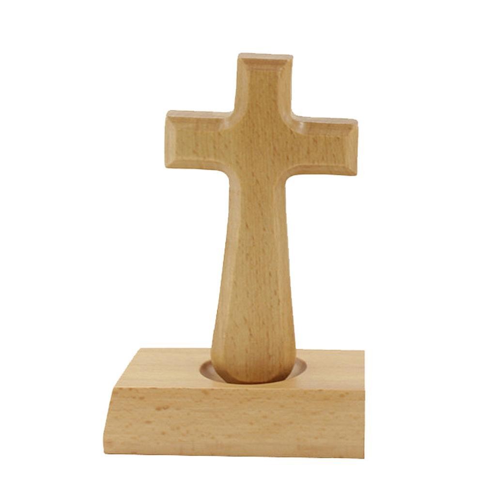 Wooden Cross Tabletop Wood Cross Standing Cross for Home Decor