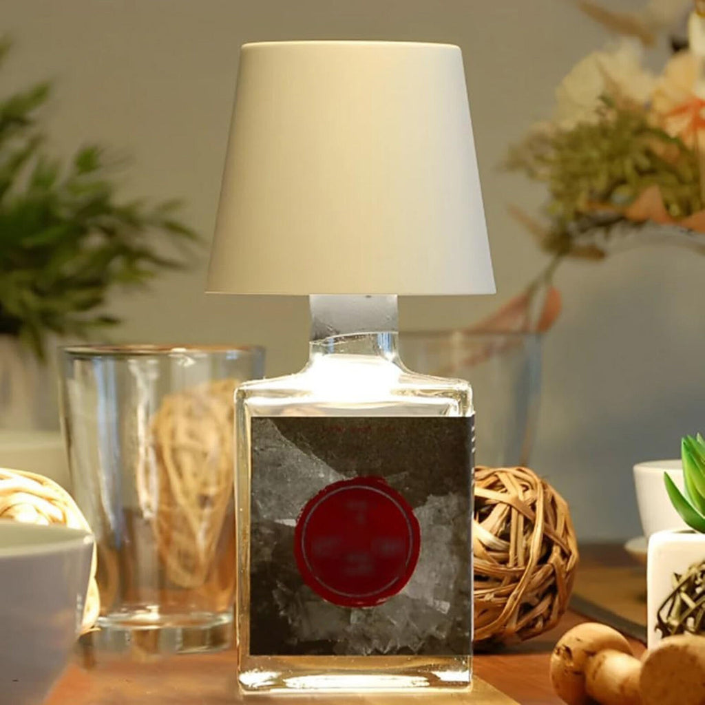 2*Wireless Bottle Table Lamp Touch 3 Color Stepless Dimming Night Bar Desk Light