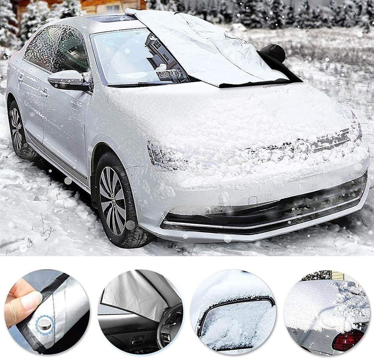 Magnetic Car Windscreen Cover Protective Windshield Cover Frost Sun Shade