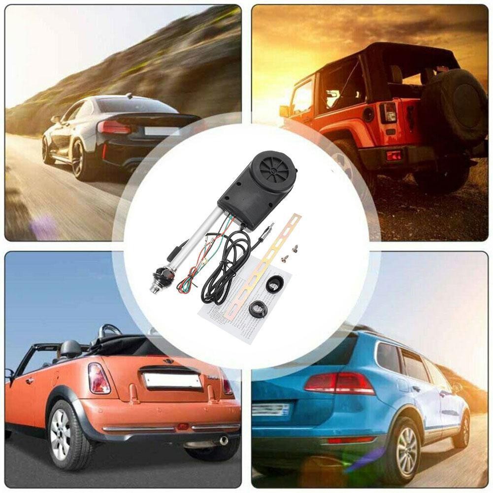 12V Electric Automatic Car Aerial Mast AM FM Radio Power Antenna Replacement
