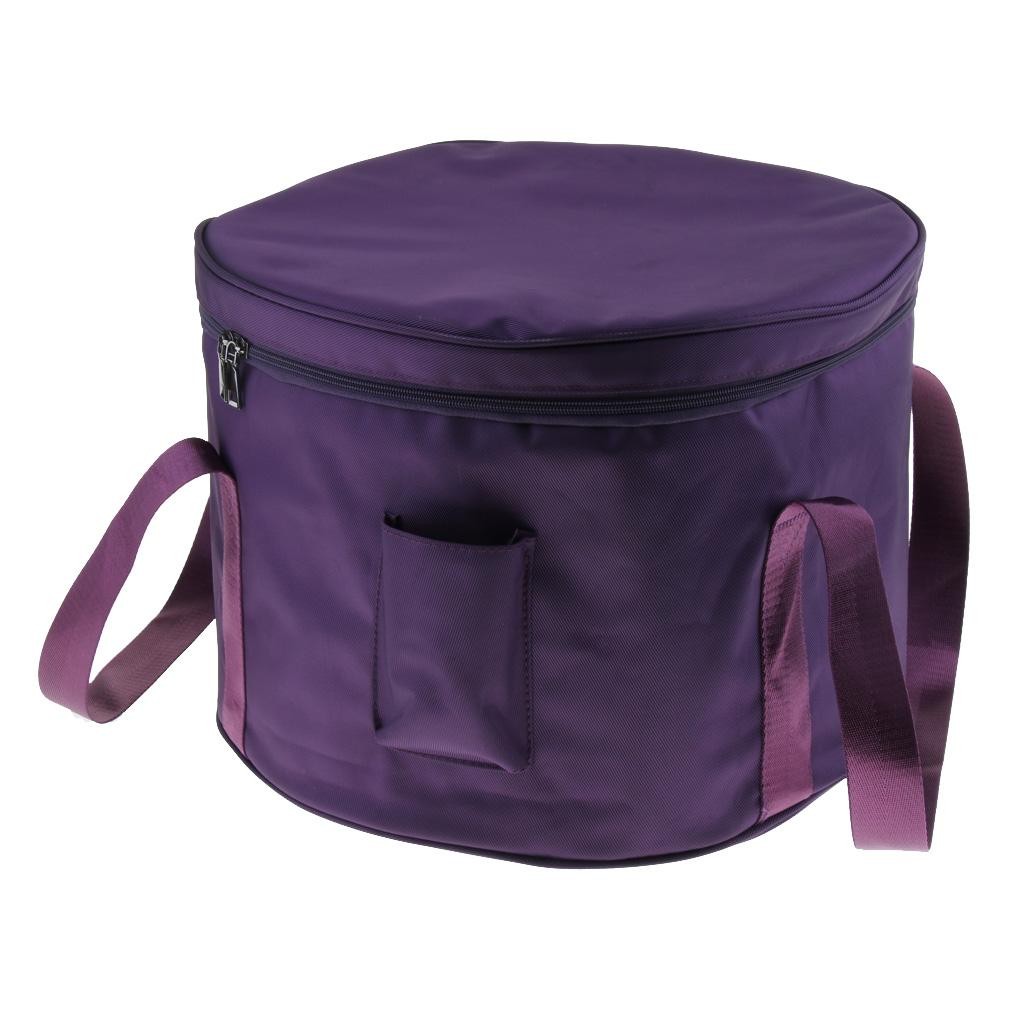 Cotton Crystal Singing Bowl Yoga Carry Case Carrier with Handle Dark Purple