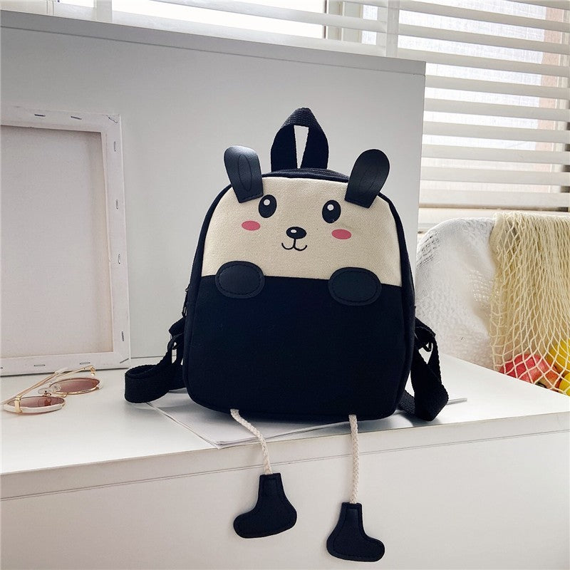 Boys Canvas Backpack Cute Cartoon School Bag