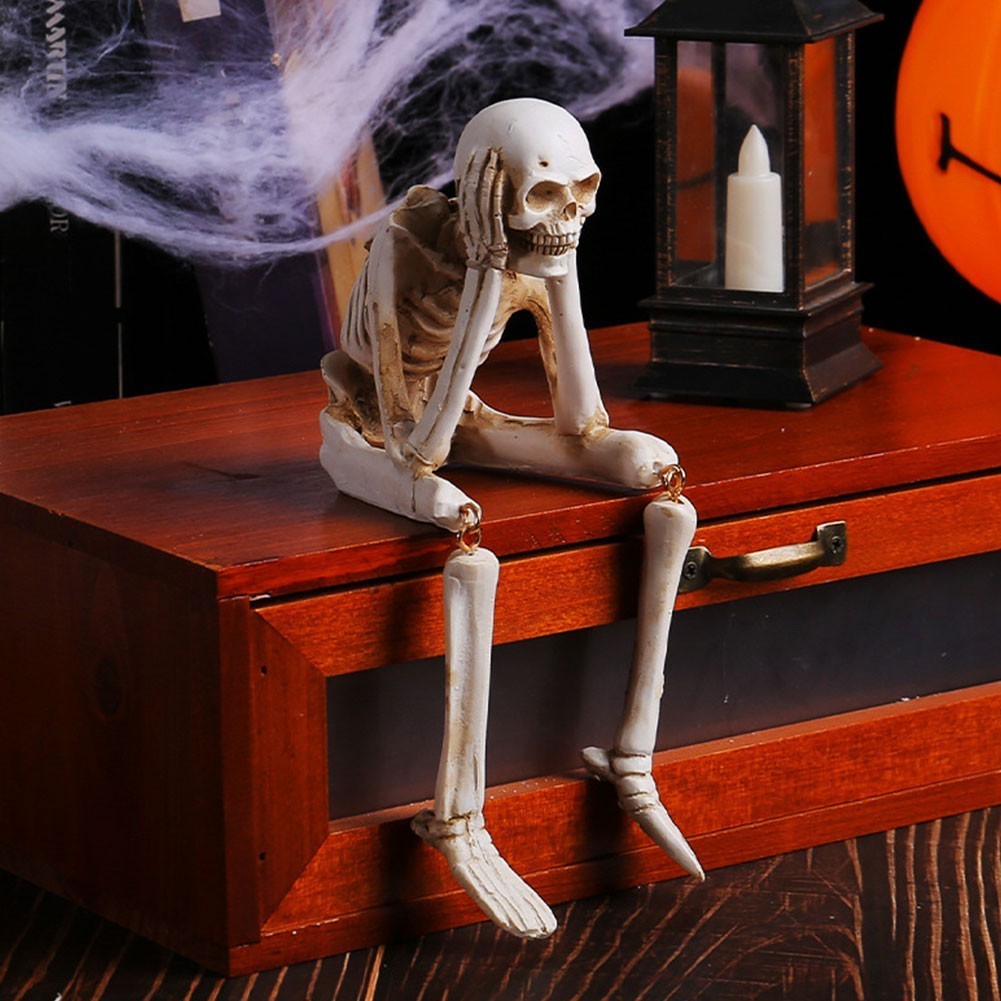 Halloween Resin Skeleton Figurine 'See No Evil, Hear No Evil, Speak No Evil'