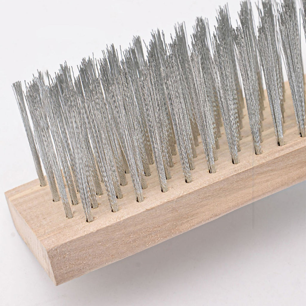 20CM Metal Wire Broom Brush Sweeping Deck Scrub Heavy Duty Garden Moss Cleaner