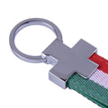 Italy Key Strap Keychain PU Leather Keyring Italian Flag