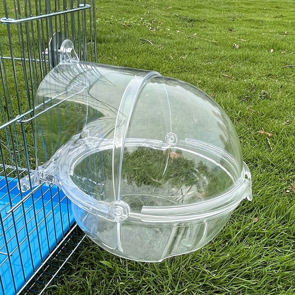 Hang Parrot Bathtub Transparent Clear Bathing Tub Box Bird Bath Cage  Garden
