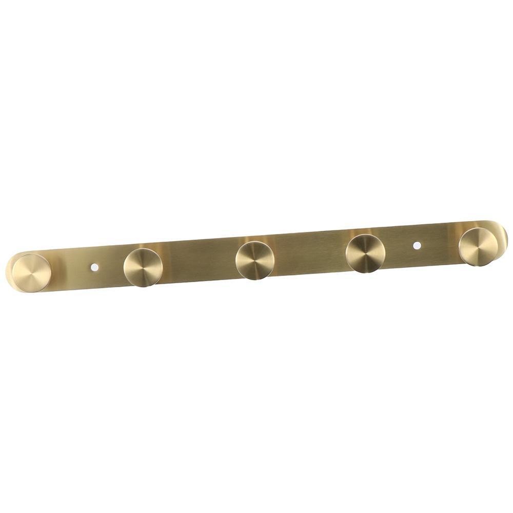 SUS304 Stainless Steel Brushed Gold Towel Rack Hook Bathroom Robe Storage Holder