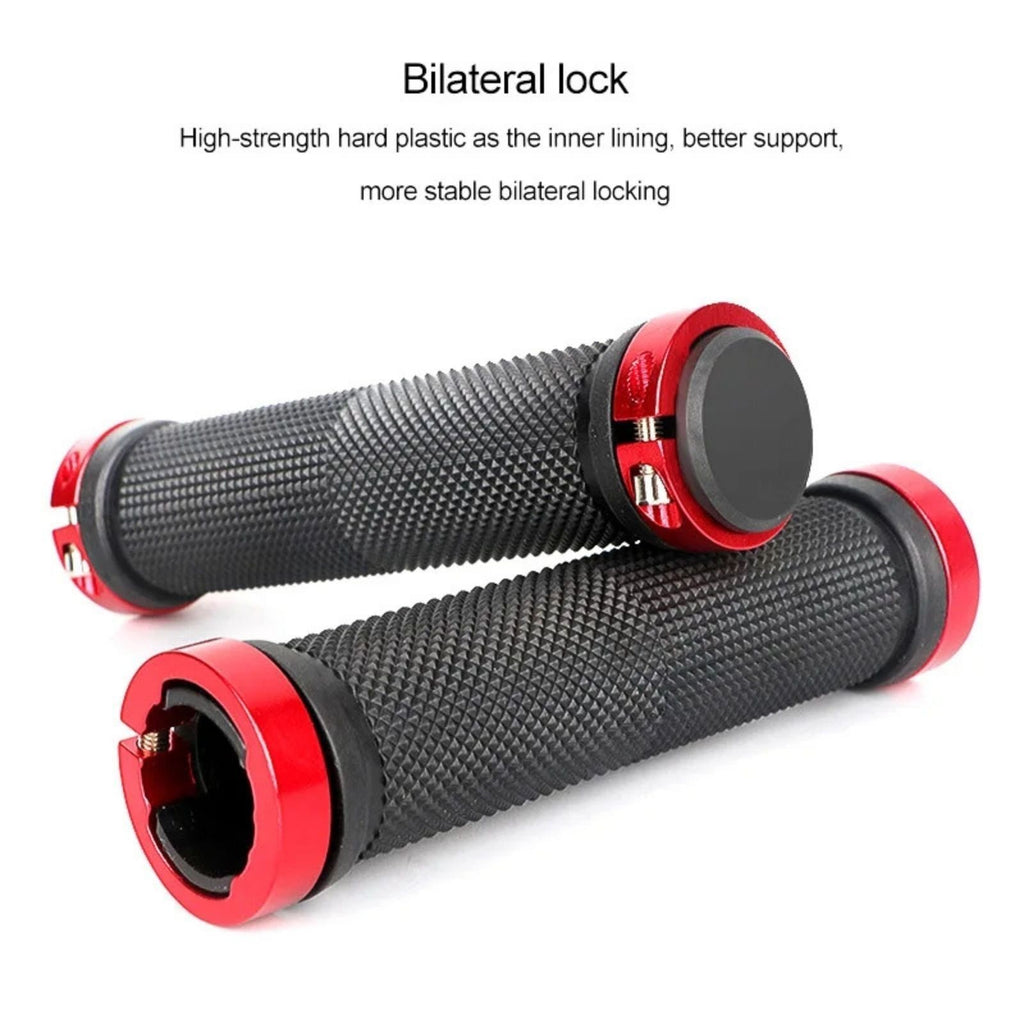 2x Bicycle Handle Bar Grips Double Lock On BMX MTB Mountain Bike Cycle Grip UK