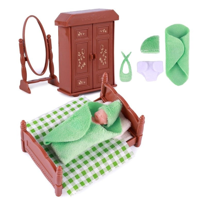 Miniature Silicone Baby Doll 3Inch Reborns for Kids Interactive Roleplaying Game