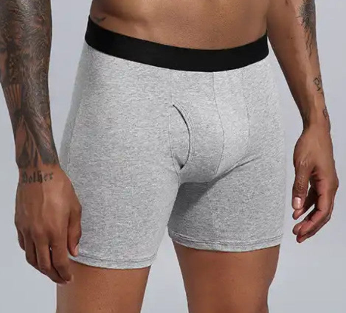 Plus-Size Long Boxer Shorts Leak-Proof Boxer Briefs