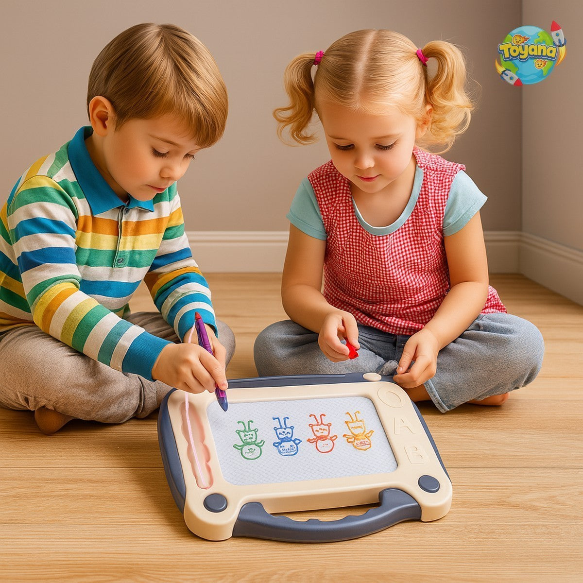 Kids Magic Drawing Board & Magnetic Slate Doodle Pad Early Learning Activity Toy