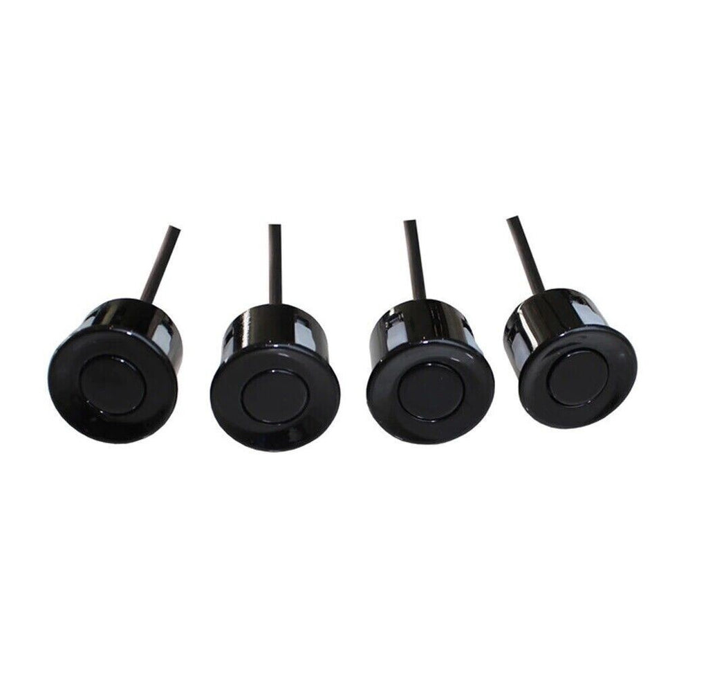 4x Black Parking Sensors Car Auto Reverse Backup Rear Radar LED Alert System Kit