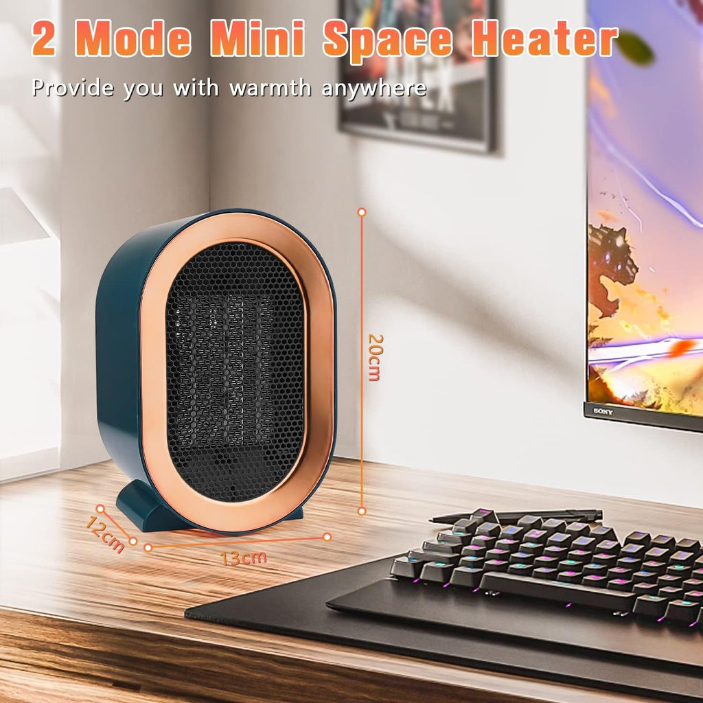 1200W Electric Heater, Low Energy Space Heater, Portable Room Heater with 2 Mode