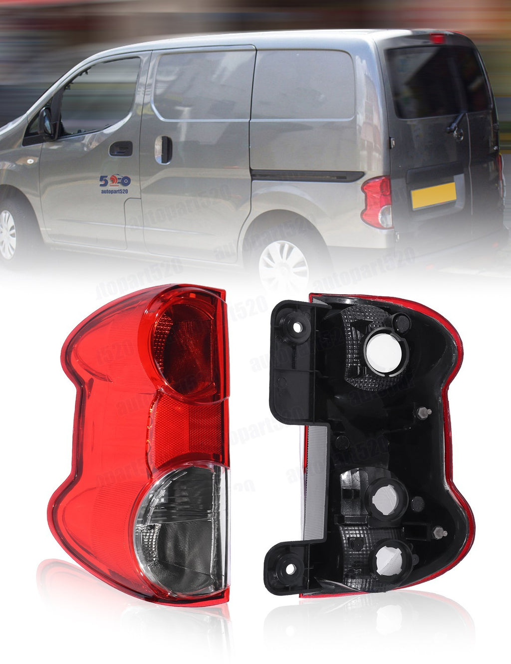 Tail Lamp For Nissan NV200 2009-2019 Rear Light Back Lens W/O Bulb LEFT