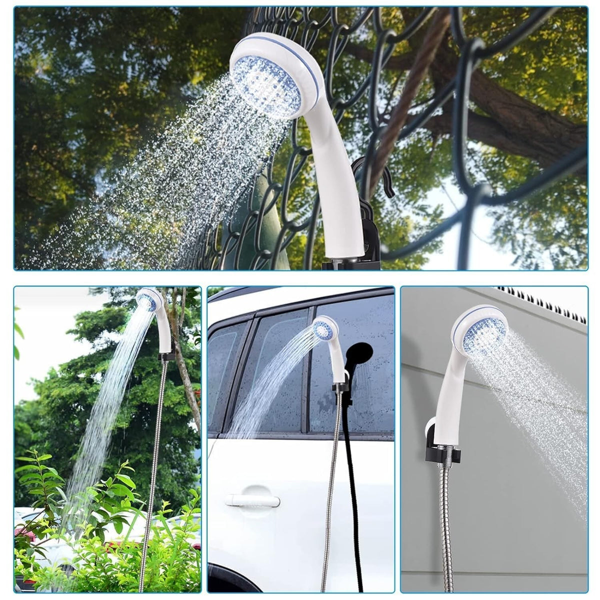 Outdoor Portable Camping Shower USB Rechargeable Electric Shower Pump For Garden