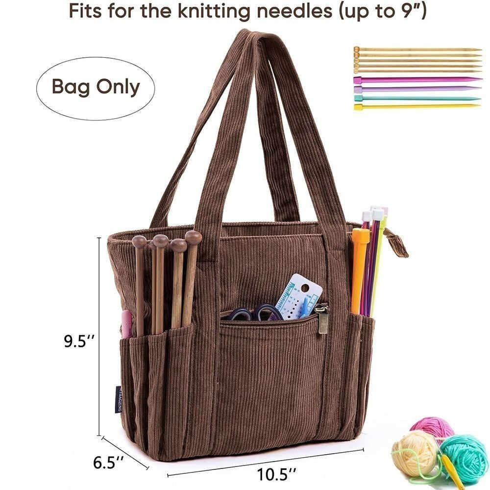 Knitting Yarn Storage Bag Crochet Hooks Sewing Tools Organizer Case