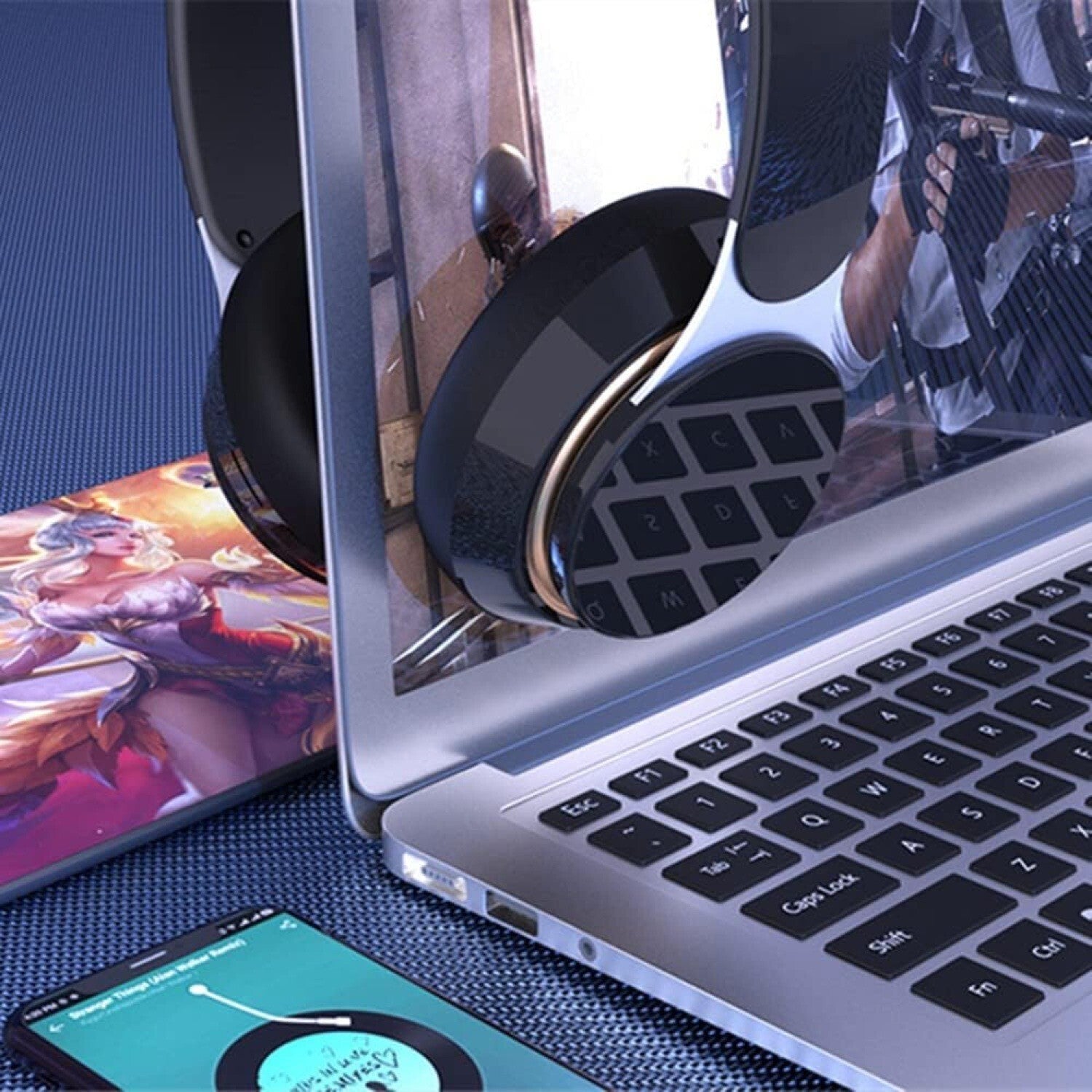 Powerful Bass Wireless Over Ear Bluetooth 5.0 Headphones Deep Bass Headset