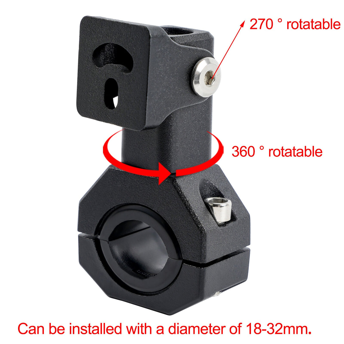 2X Motorcycle CNC Mount Brackets Holder Clamp Fog Spot Light Headlight 18mm-32mm