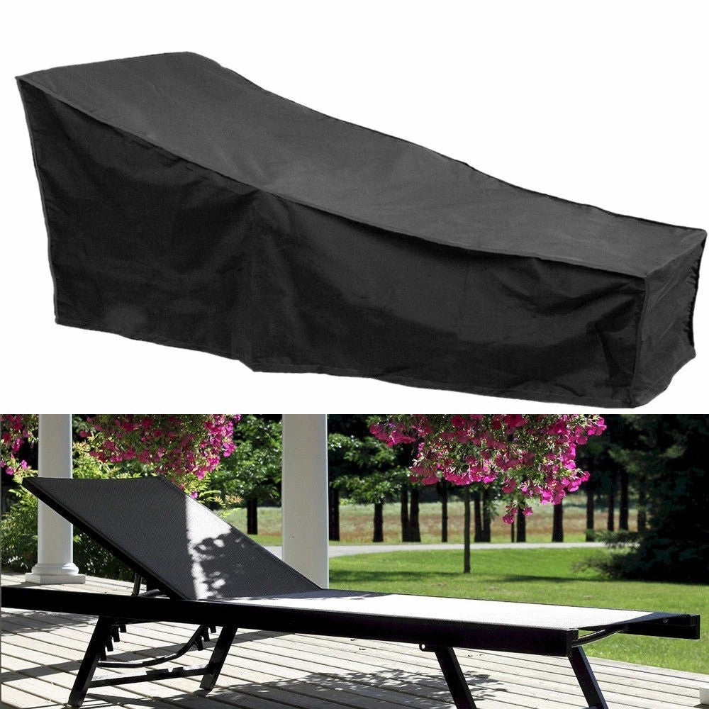 210D Waterproof Sunbed Sun Lounger Cover Outdoor Garden Furniture Patio Rattan