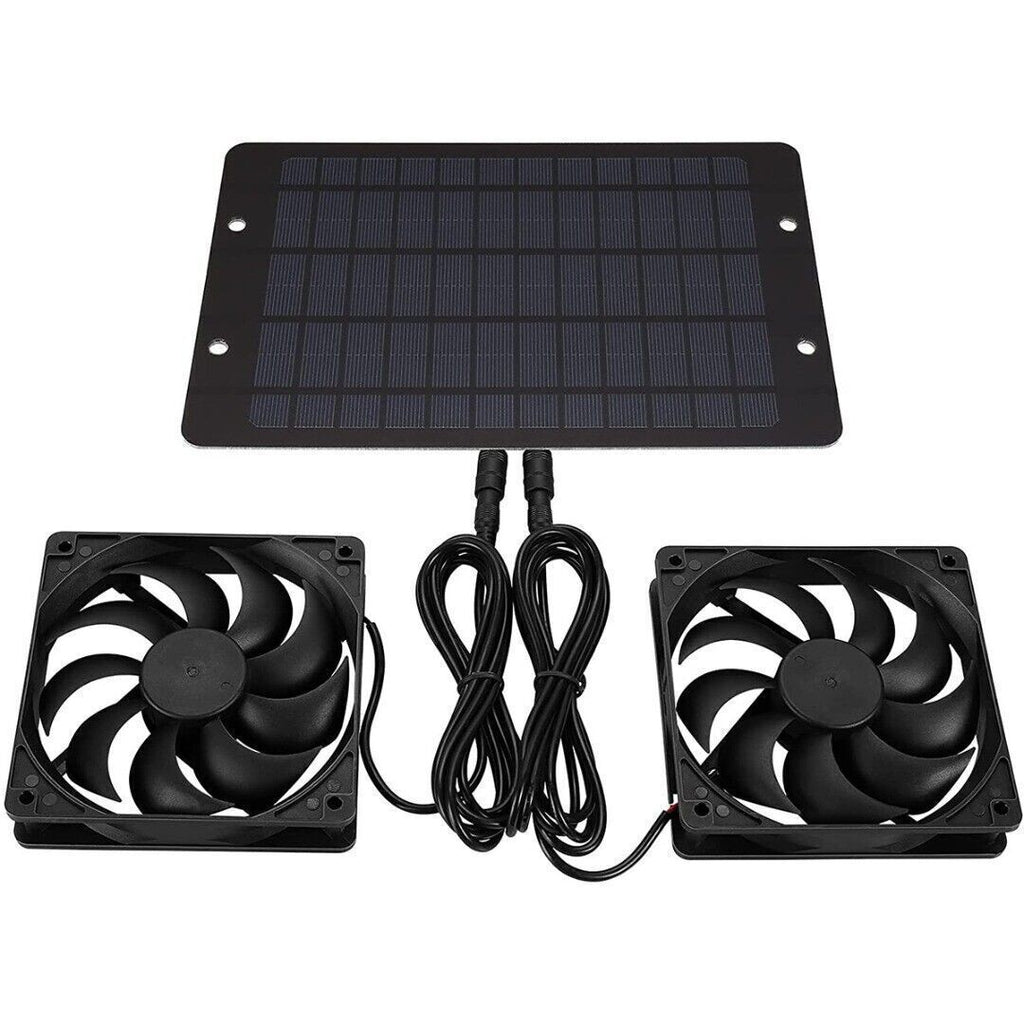 New Ventilation Fans Solar Powered Panel Fan Exhaust Fan for Greenhouse Camping