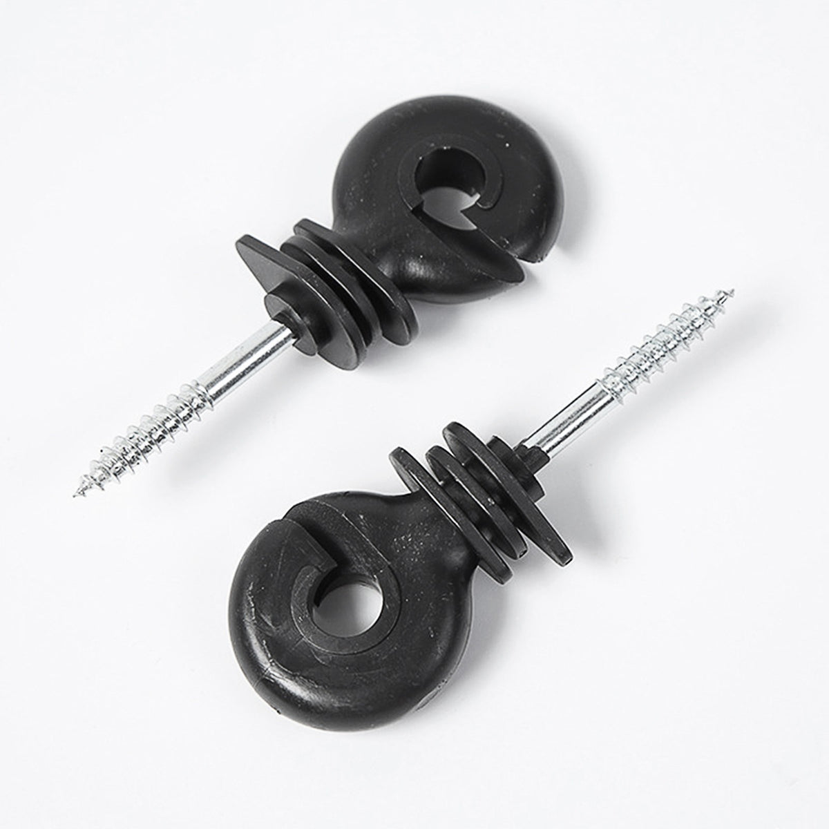 100Pcs Ring Insulators Electric Fencing Fence Screw In Free Spinner Tool UK