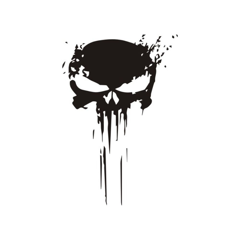 15*10cm Punisher Skull Sticker 3D Car Stickers Car Vinyl Reflective Sticker