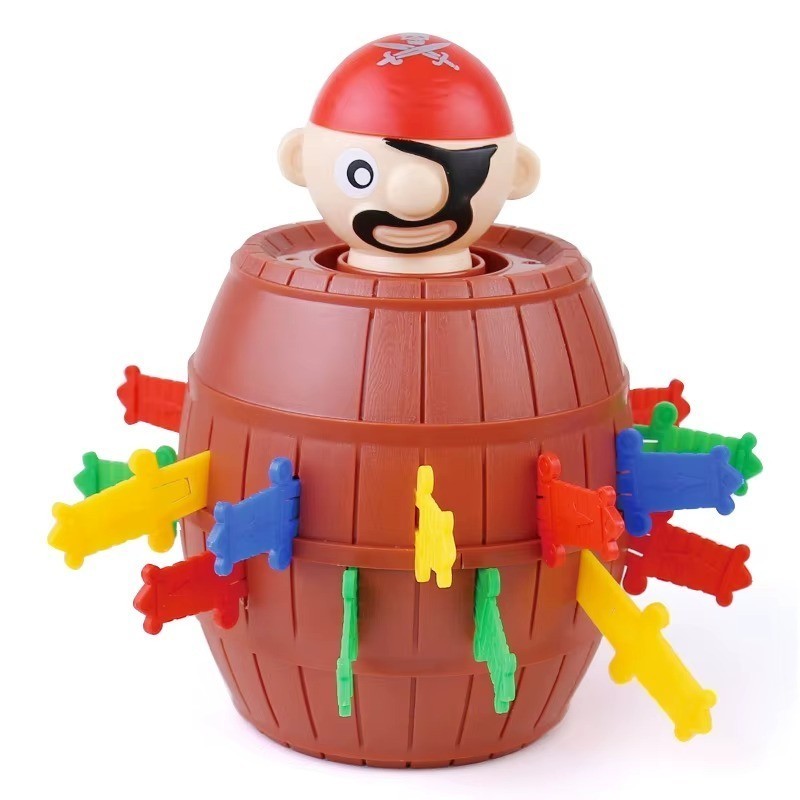 Kid/child Pirate Barrel Game - Pop-Up Jumping Toy | Fun Family Sword Stab Game