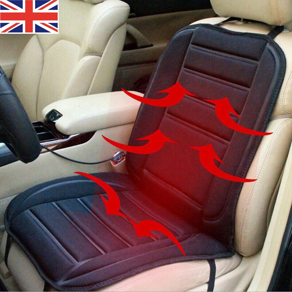 Universal 12V Car Seat Pad Cushion Cover Heating Heater Warm Heated Cold Winter
