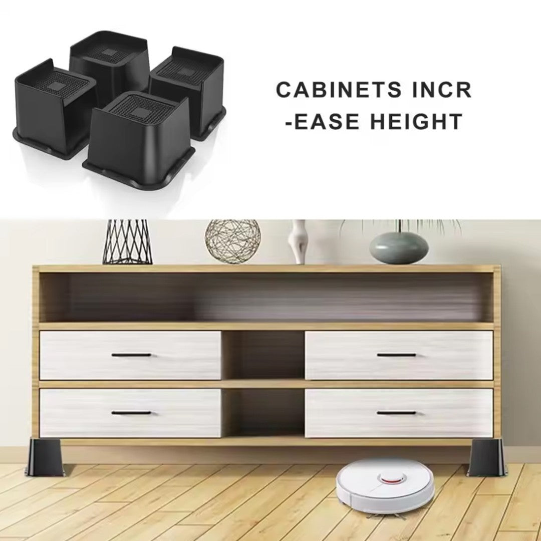 4 Pcs/Set 4 Inch Bed Risers Support Bed Lifter  Couch Sofa Table Chair Leg UK