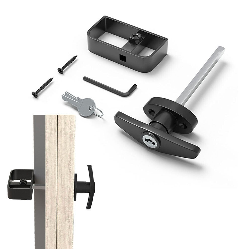 Secure For Shed Door Lock with T Handle and 2 Keys Long lasting Performance