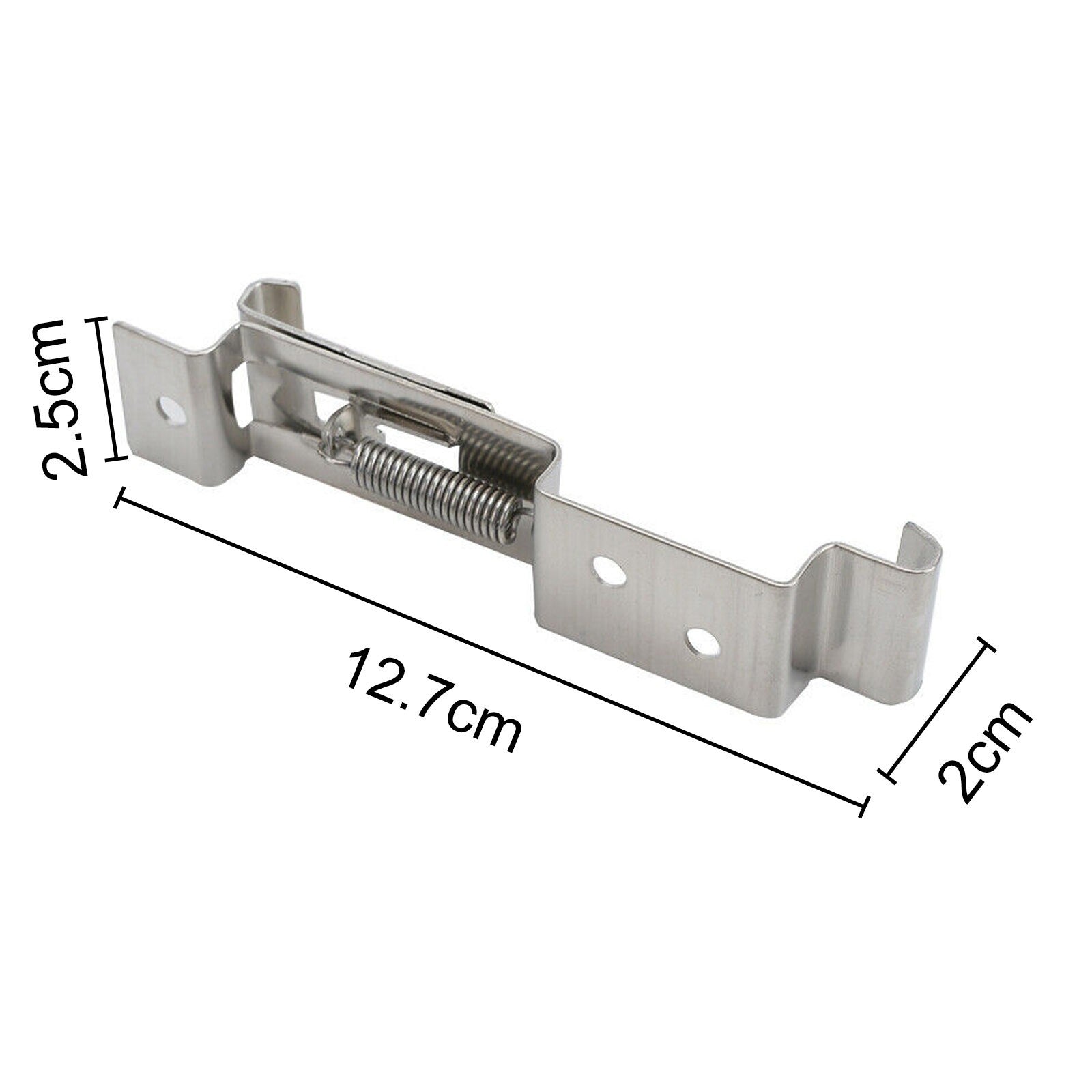 12X Trailer Oblong Number Plate Clips Holder Spring Loaded Stainless Steel