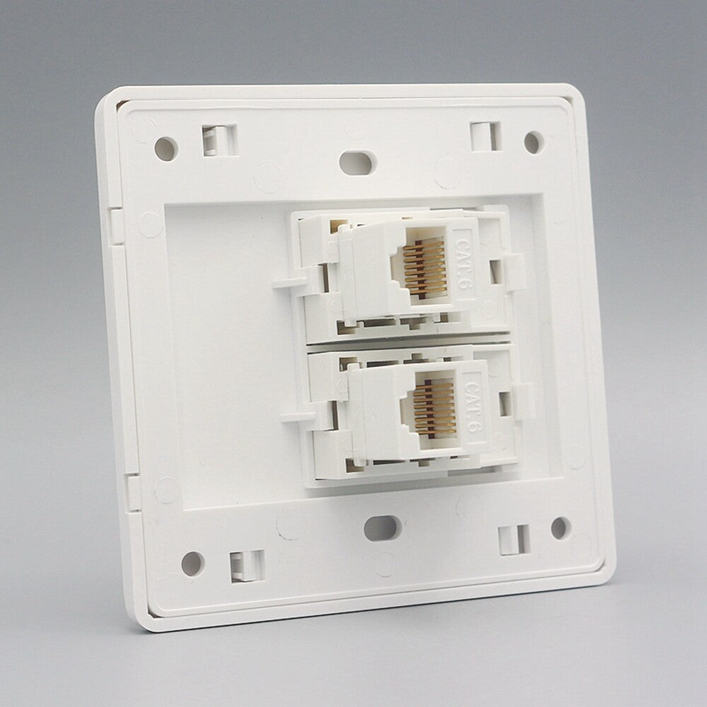 CAT.6 Ethernet Network Wall Faceplate RJ45 Outlet Socket Panel Computer UK
