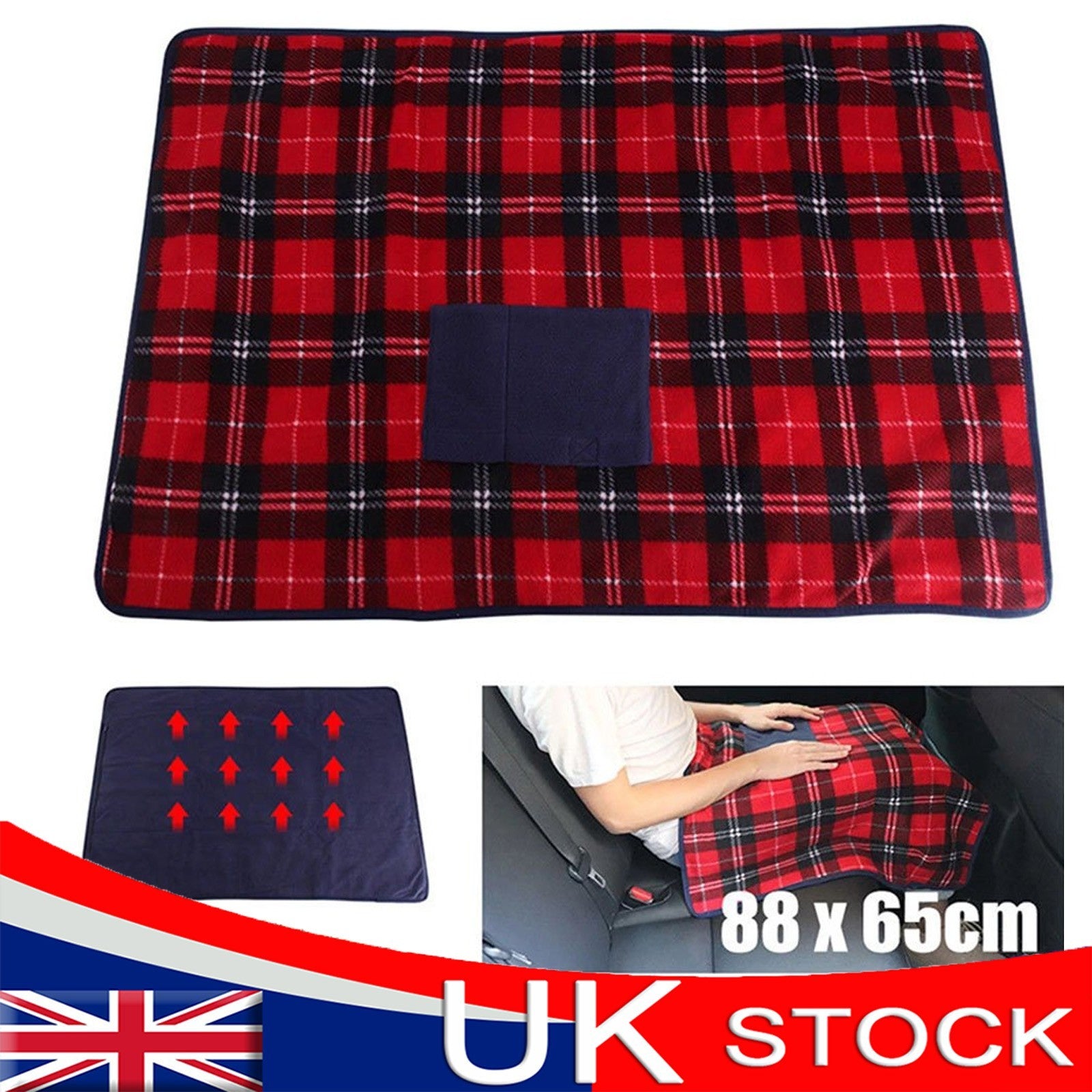Electric Heated Throw Over Blanket Warm Washable Fleece Winter Warming USB Power