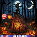 Halloween Witch Lamp, Gothic Spooky Witch Decor with Holding Lantern,Party Decor