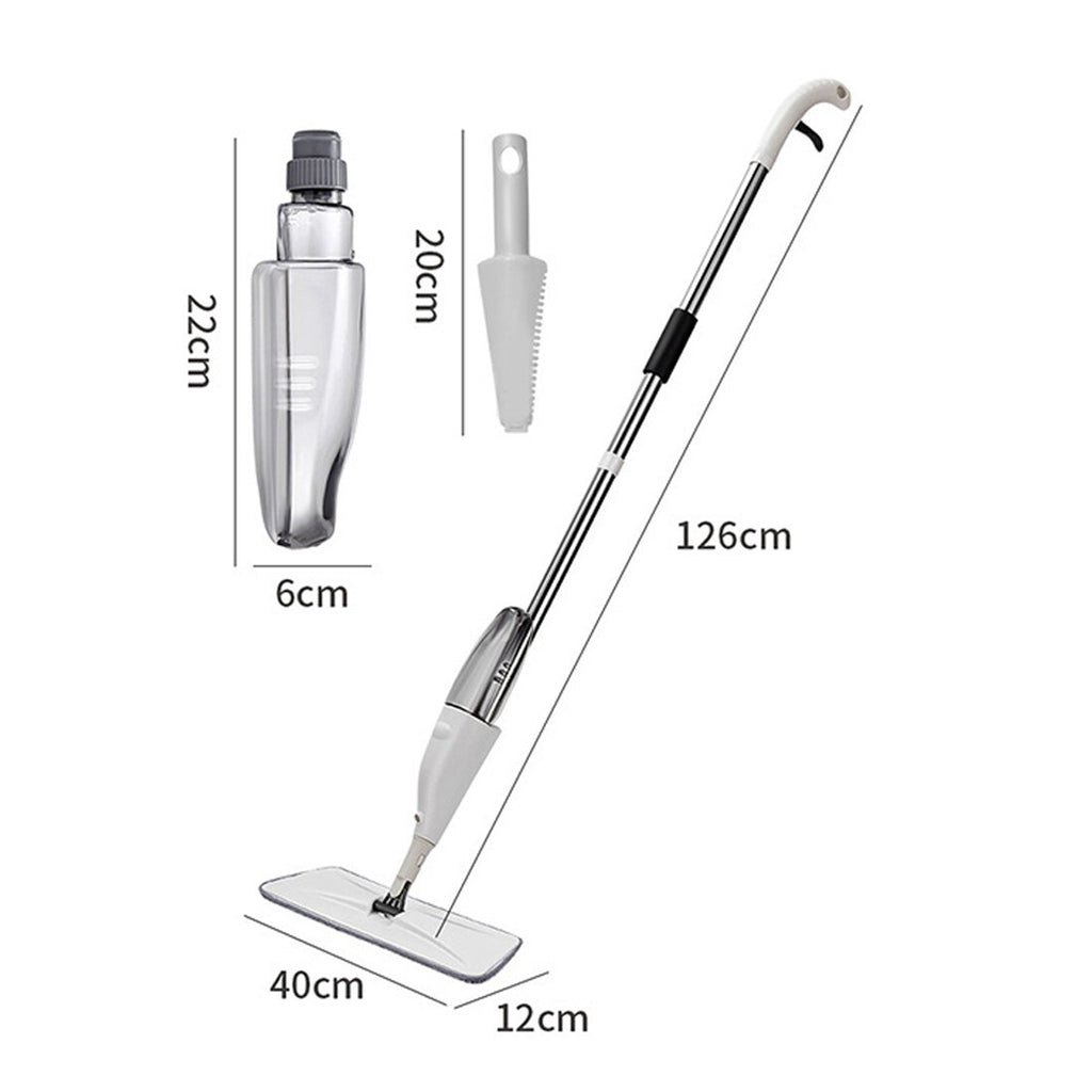 Spray Mop for Floor Cleaning 5 Reusable Microfibre Pads 350ml Water Bottle Tank