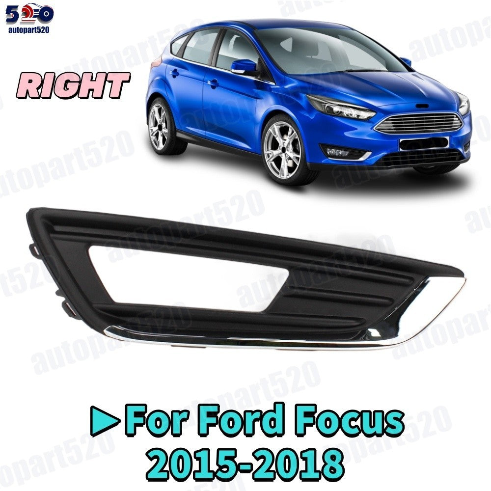 For Ford Focus 2015-2018 Chrome Front Bumper Fog Light Grille Cover Trim RIGHT