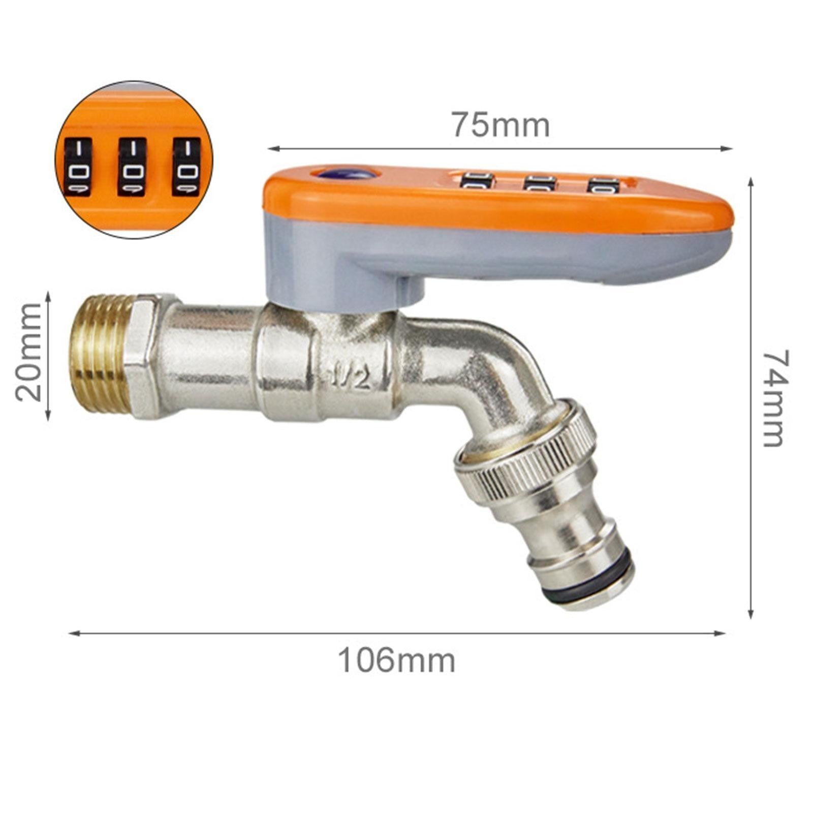 Outdoor Lockable Faucet with Combination Lock Freeze Proof Garden Water Tap