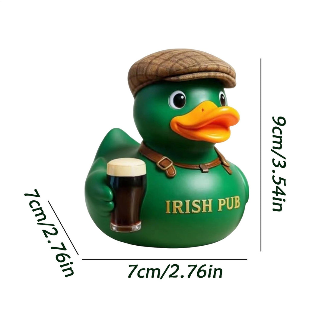 St. Patrick's Day Resin Duck Figurine Irish Pub Duck Figurine Holiday Decor
