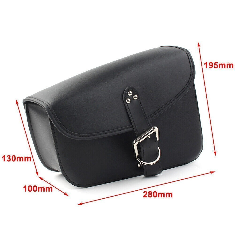 Left Side PU Leather Saddlebag Saddle Bag for Harley Sportster Iron 72 883 1200