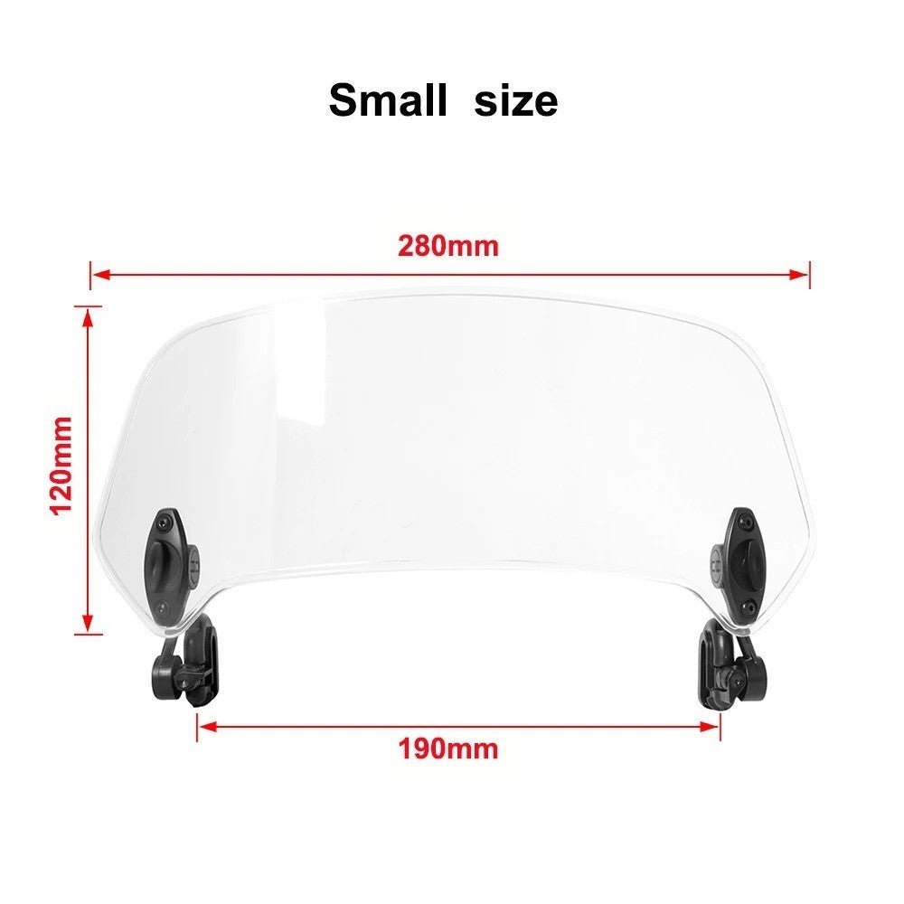Motorcycle Motorbike Clip On Windshield Wind Screen Deflector Extension Spoiler