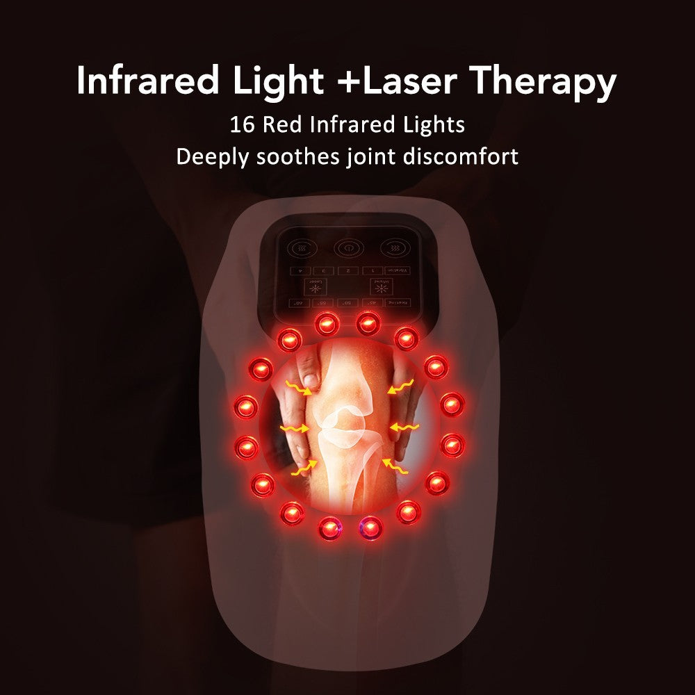 4-in-1 Cordless Knee Massager with Heat Vibration Red Light Therapy Pain Relief