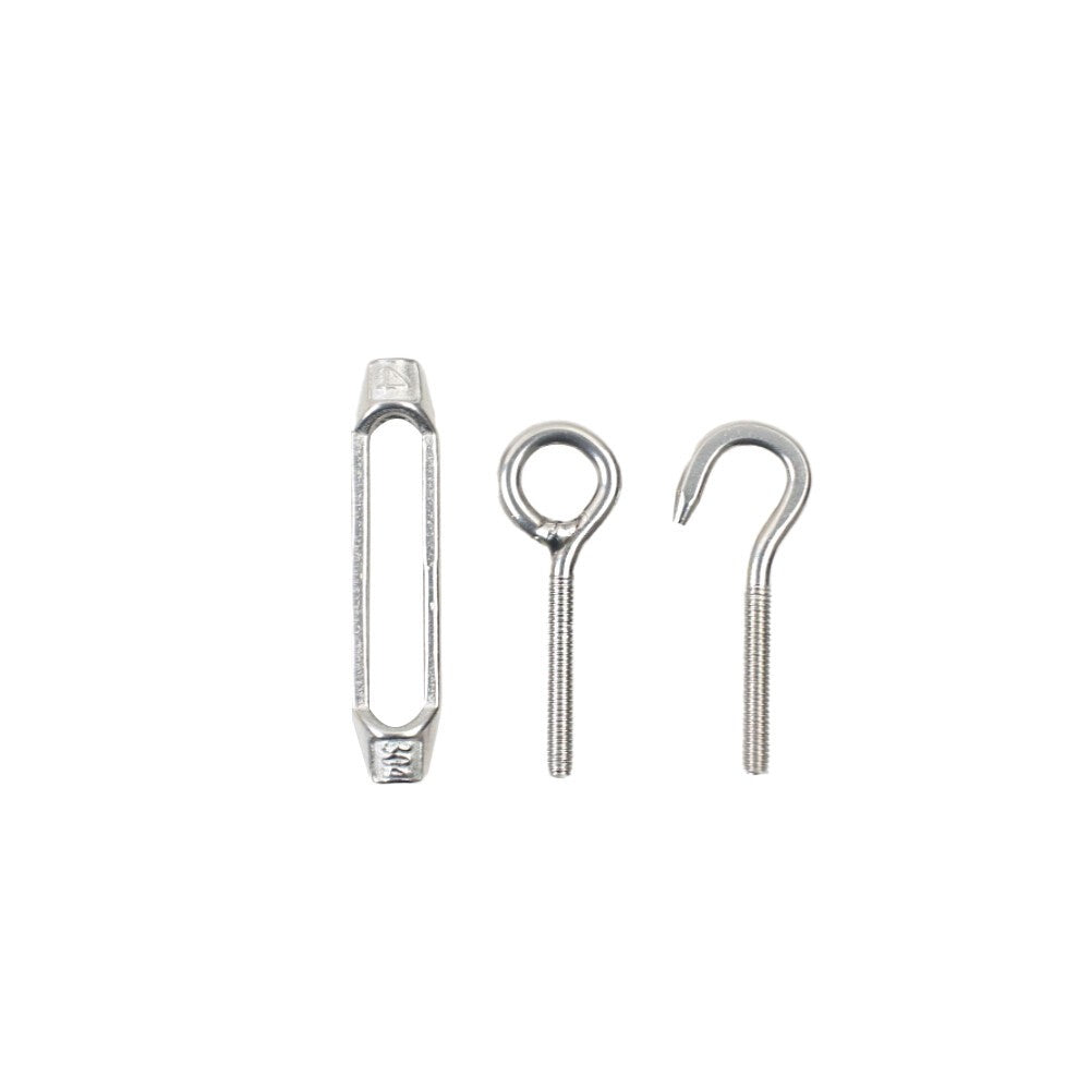 5PC Steel Hook Strainer Turnbuckle Wire Tensioner Eye Rope Cable Tension Heavy