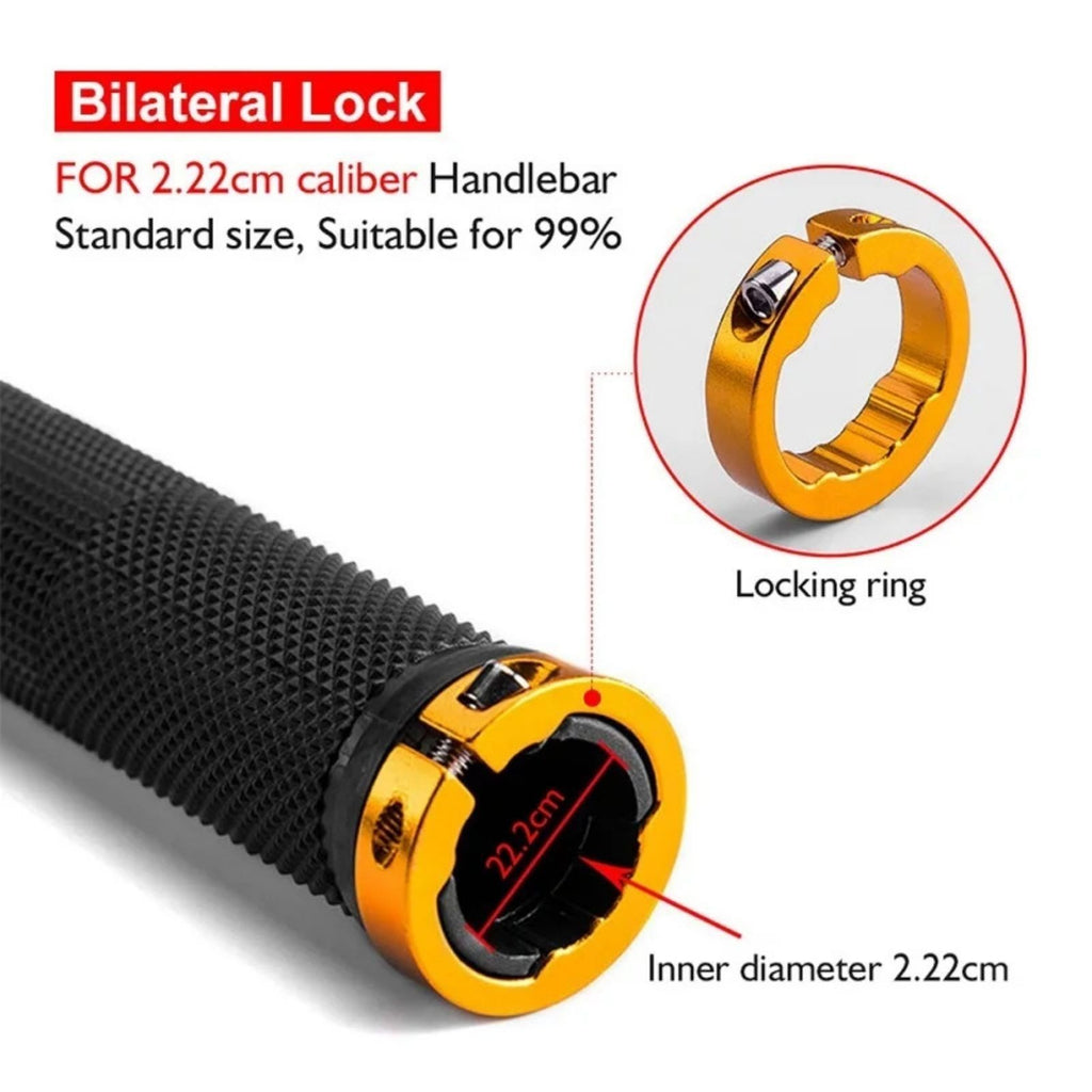 2x Bicycle Handle Bar Grips Double Lock On BMX MTB Mountain Bike Cycle Grip UK