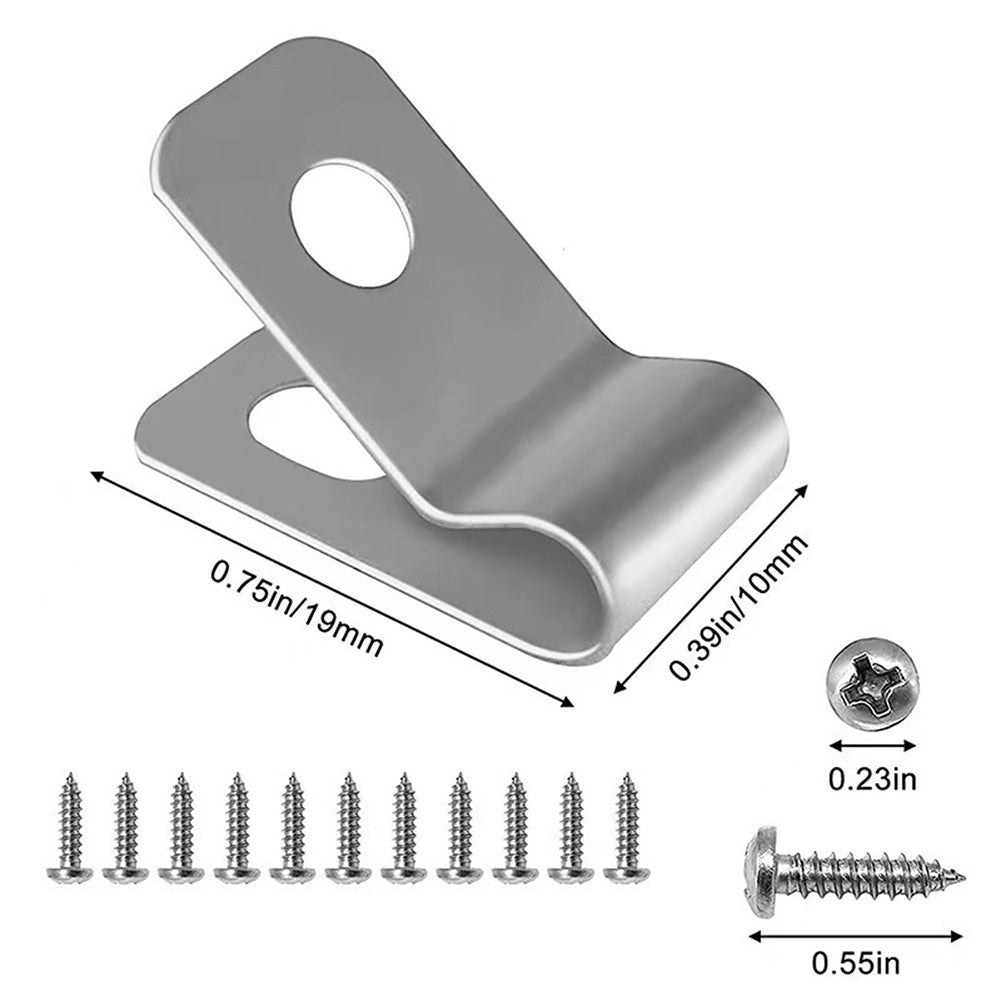 100 Pack of Rust Resistant Wire Clips with Screws for Fencing Applications