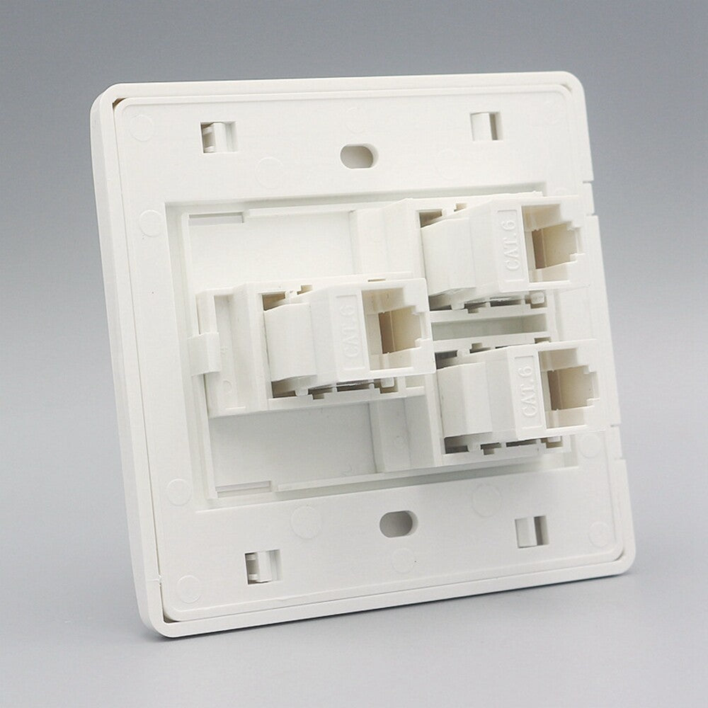 CAT.6 Ethernet Network Wall Faceplate RJ45 Outlet Socket Panel Computer UK