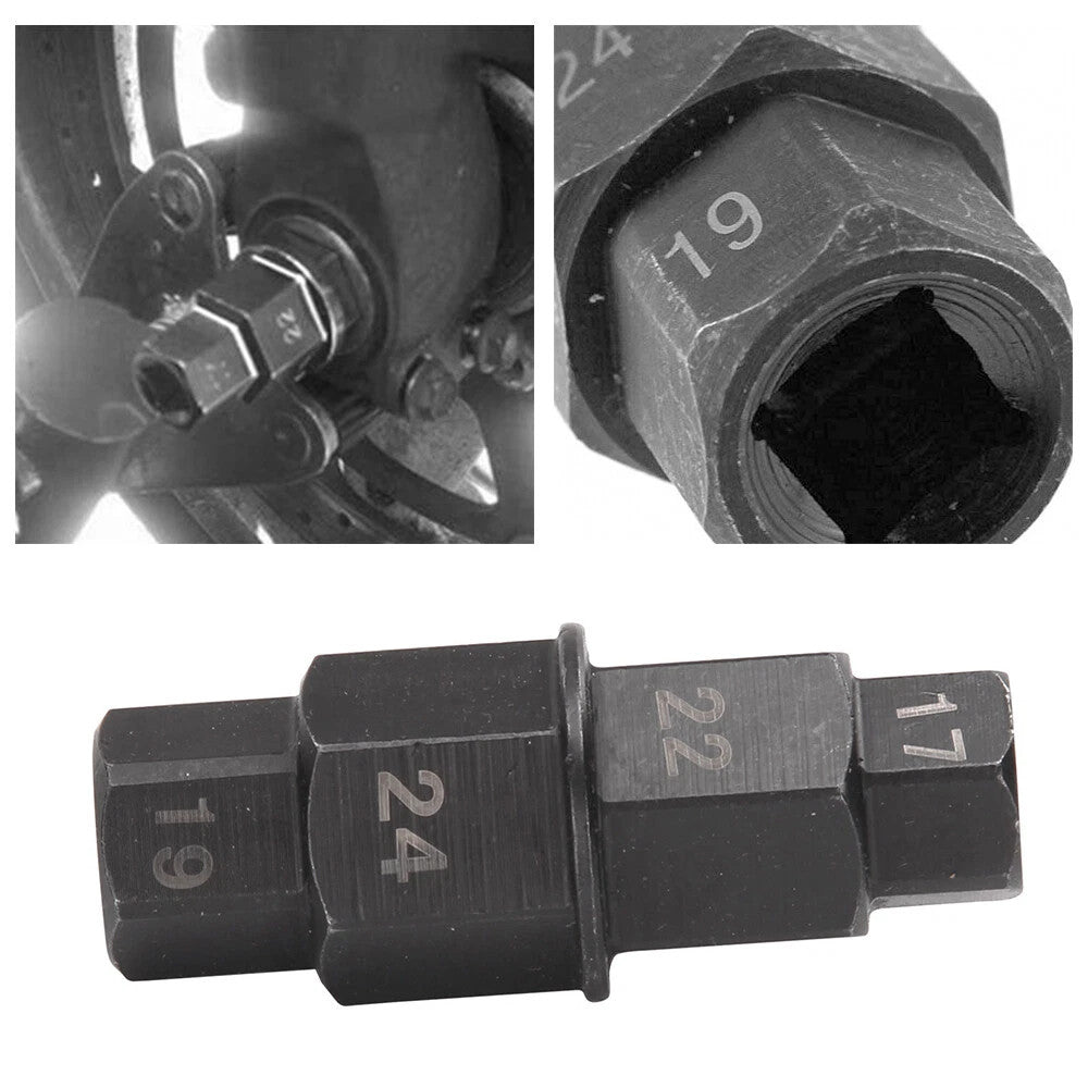 Motorcycle Front Rear Wheel Axle Spindle Tool Hex Key Socket 17 19 22 24mm