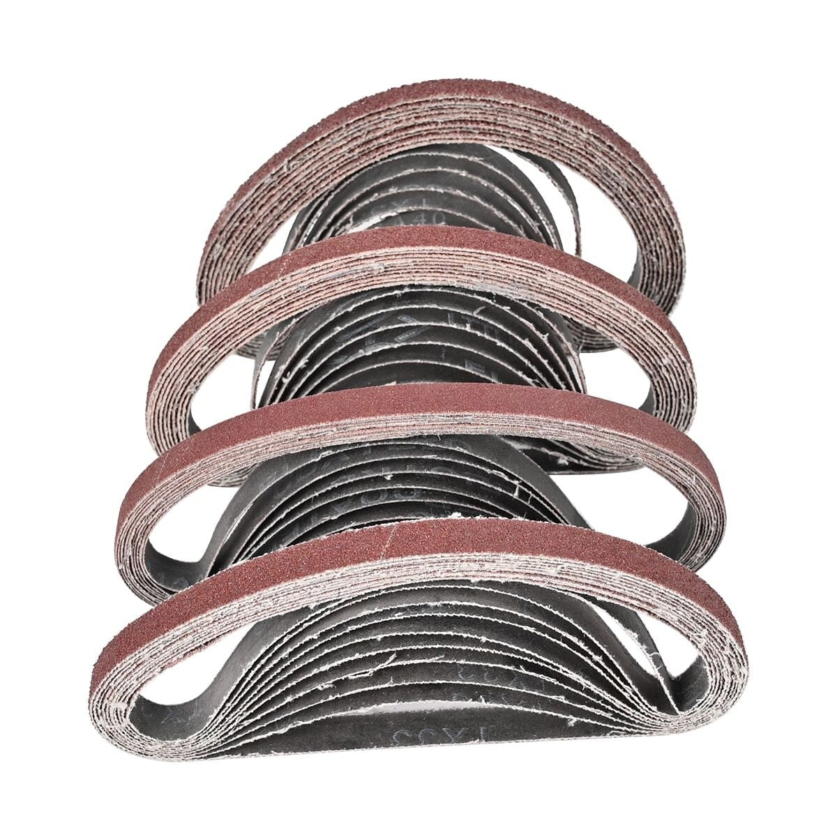 40X Mixed Grit Belt Power Finger File Sander Abrasive Sanding Belts 457mm x 13mm