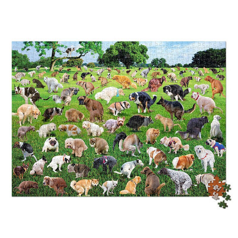 1000 Pieces Jigsaw Puzzle 101 Pooping Puppies Dogs Pooping Puzzles UK