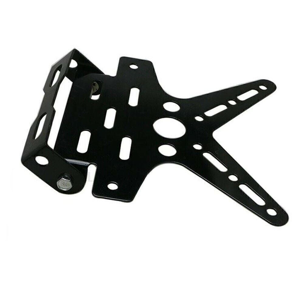 Universal Motorcycle License Number Plate Holder Tail Tidy Bracket Black