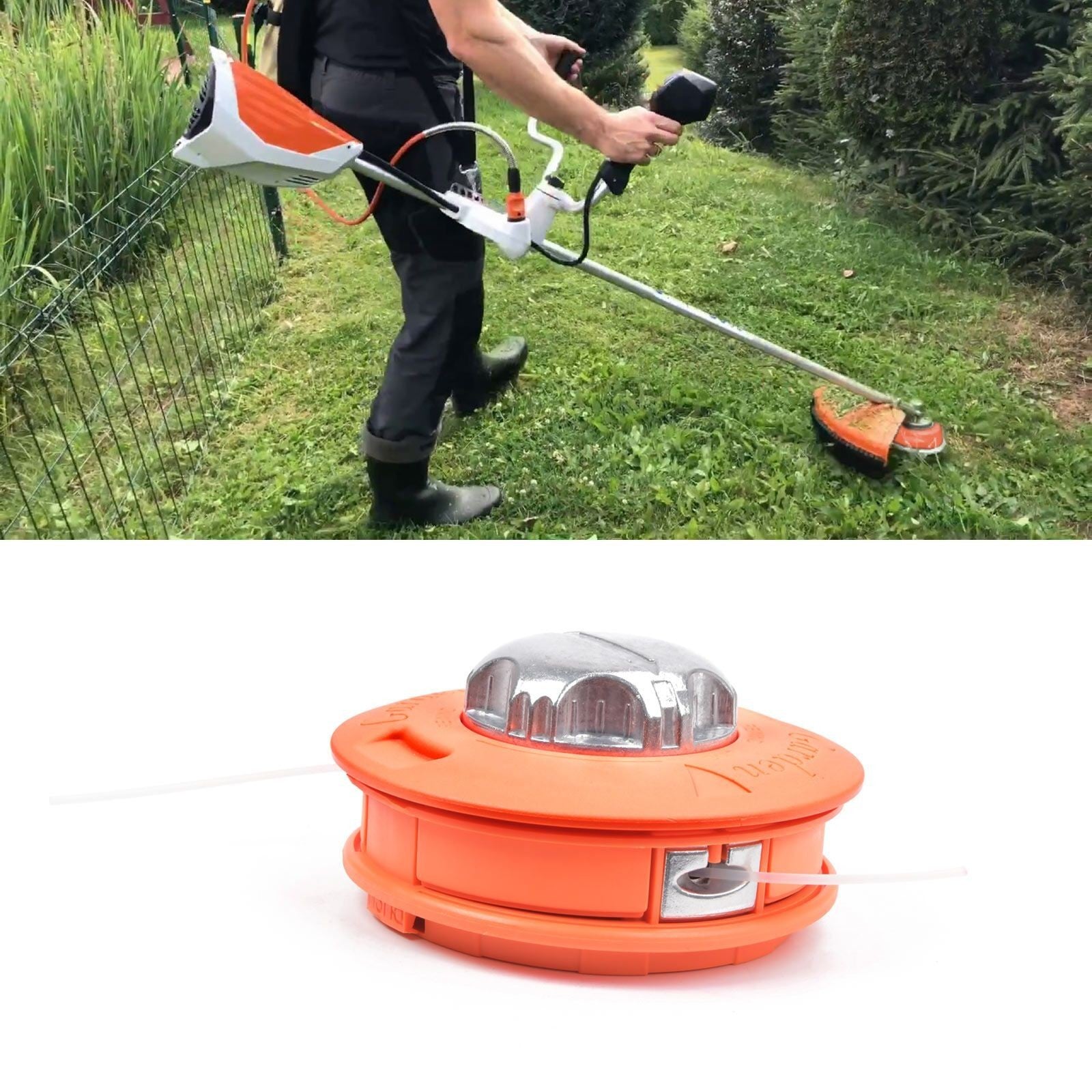 Petrol Trimmer Head Replacement Strimmer Bump Feed Line Spool Cutter Universal